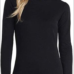 Cuddl Duds Black Long Sleeve Top size S